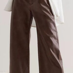 We the Free People misha vegan leather pants brown size 28